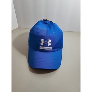 Under Armour Hat Cap Strap Back Blue UA Adjustable Mens Golf Outdoors Logo NEW